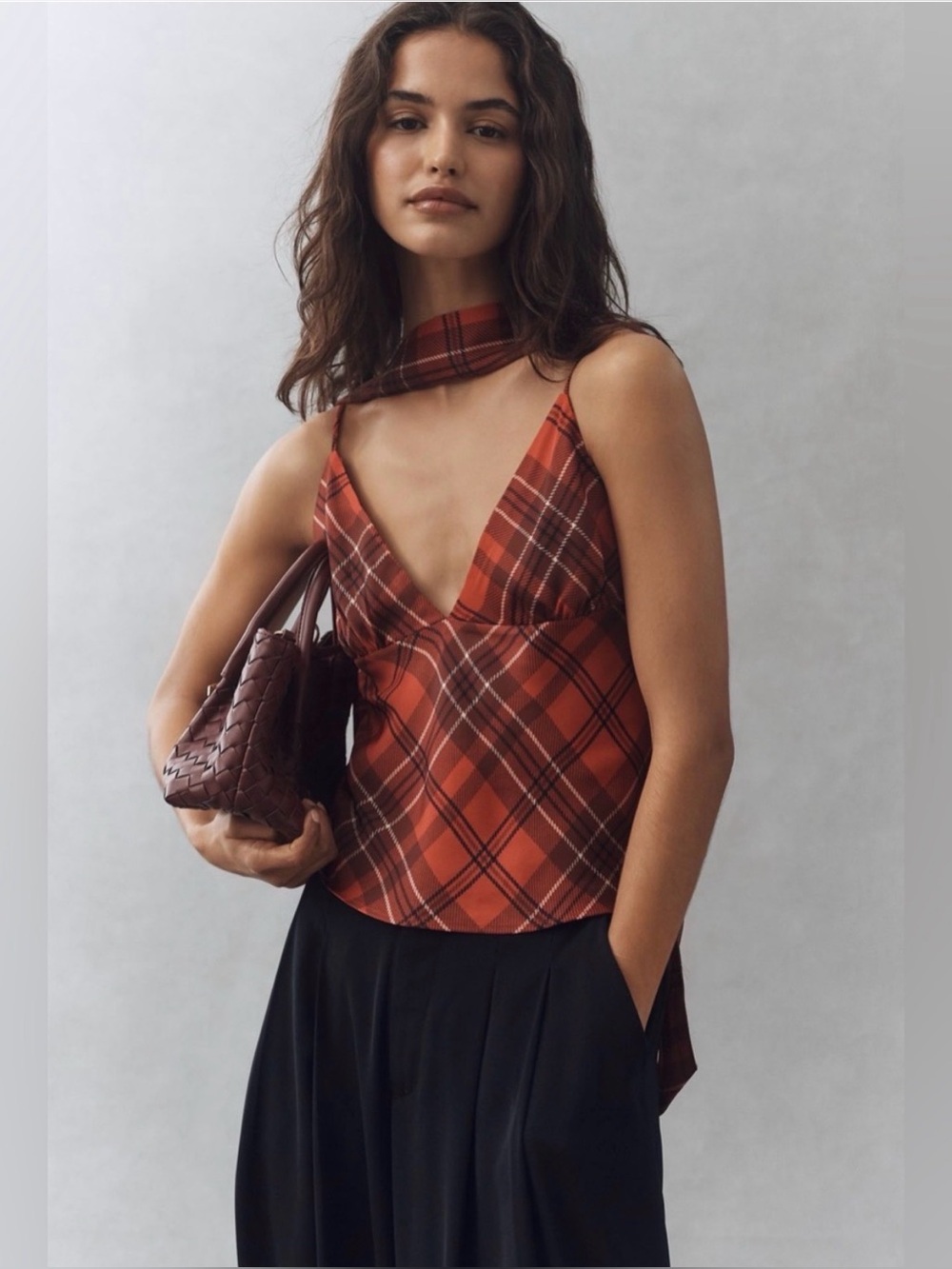 Anthropologie Maeve Clara Scarf-Neck Cami Tank Top